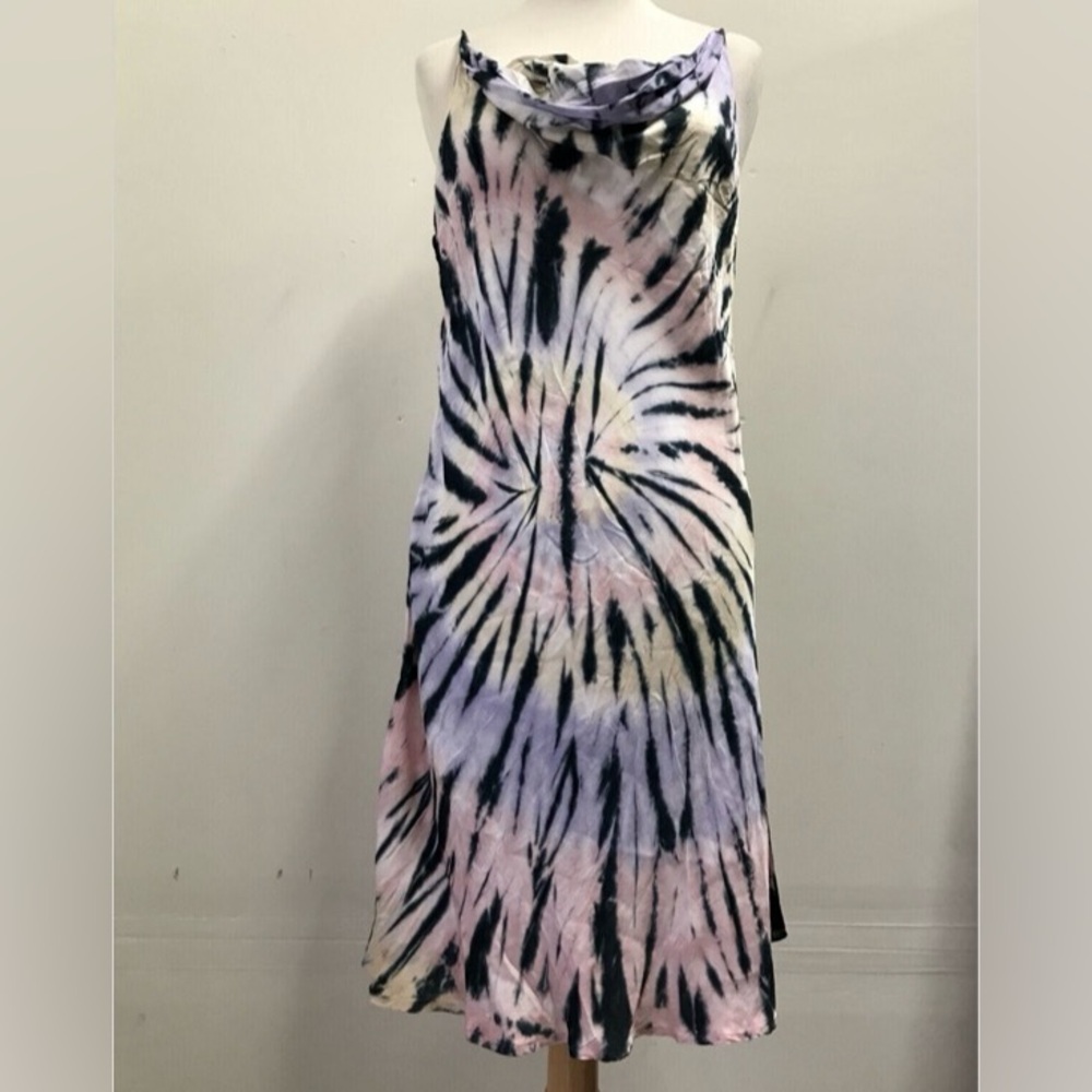 Surf Gypsy Tie Dye Satin Slip Dress